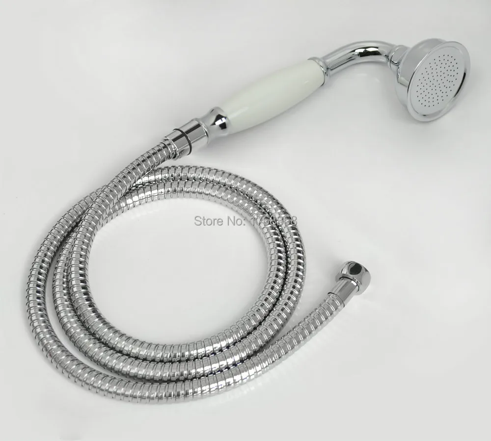Brass Chrome Ceramics Telephone Handheld Shower Kits and 1.5M Finish