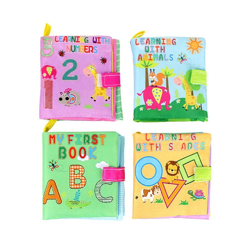 Мягкая ткань детские книги новорожденных погремушка игрушки мультфильм животных ребенка раннего развивающие игрушки мягкие плюшевые