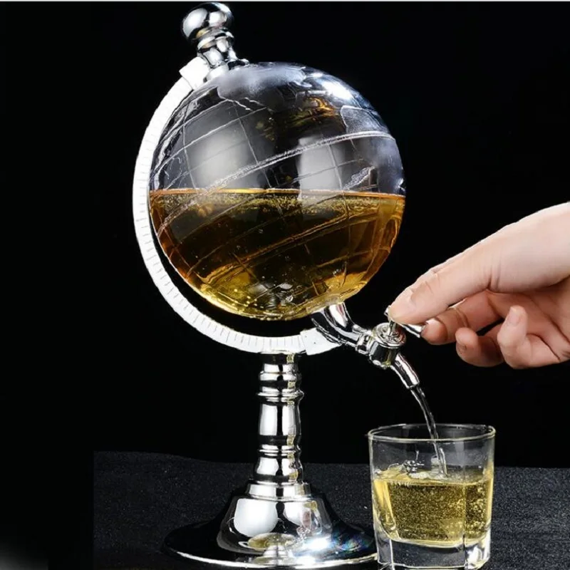 Мини-Глобус питьевой фонтан ABS Серебряное украшение индивидуальное пиво жидкий фонтан домашнее украшение Pourer творческие барные инструменты