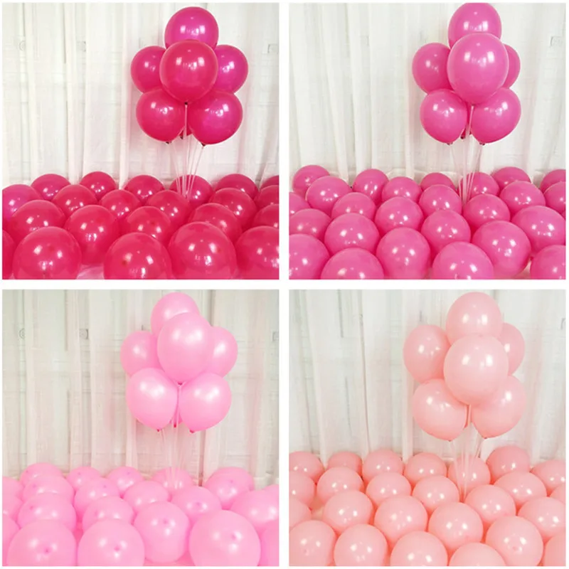 

10pcs 12inch Pink Matte Thick Round Balloons Adult Weeding Ballon Birthday Party Decorations Kids Globos Air Ball Latex Balloons