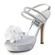 Sommer plattform hochzeit heels schuhe peep toe blume kristall satin party fußkettchen sandalen high heel pumpe stilettos schuhe RR-078 YY