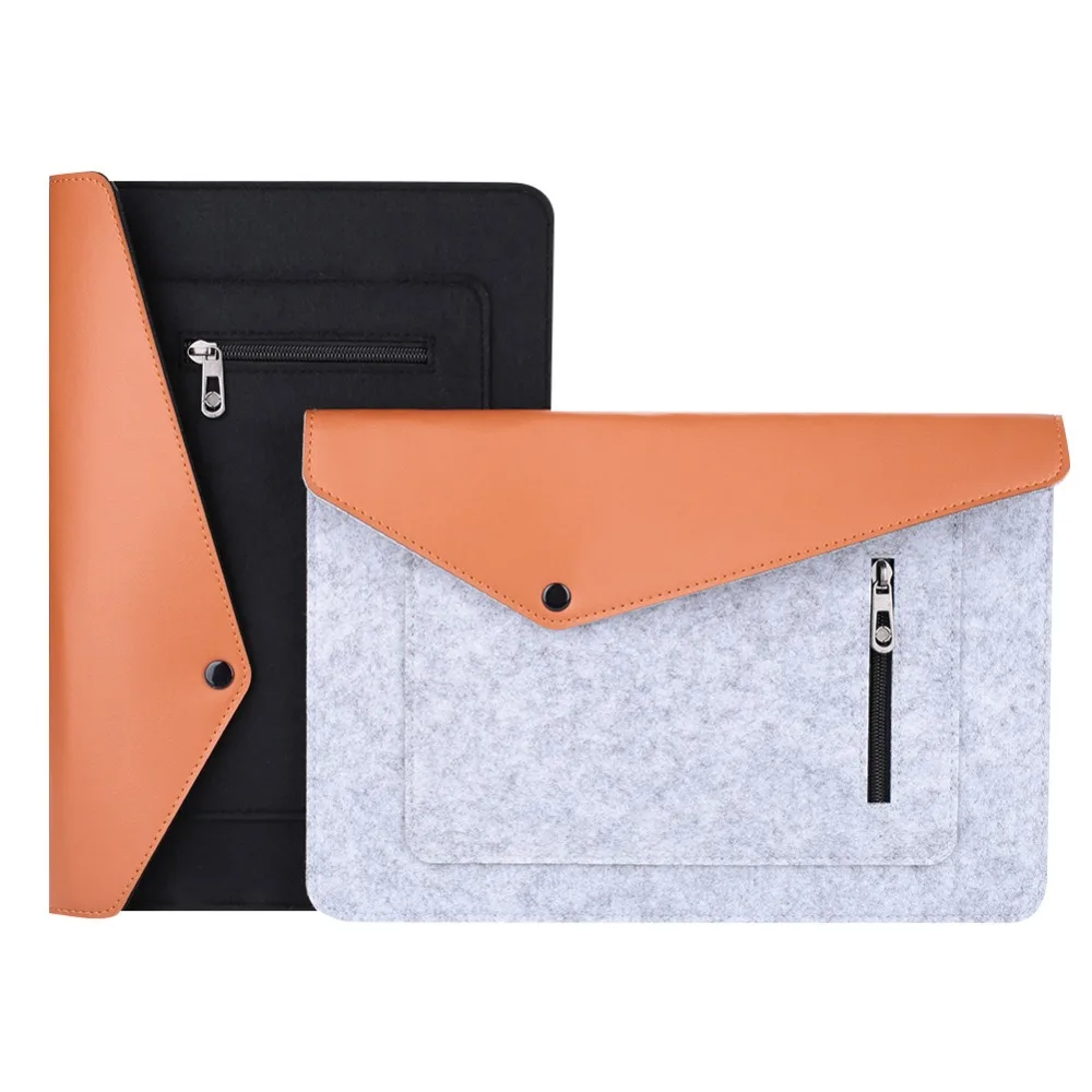 

Laptop Sleeve Case For 11 13 15" Computer Bag Laptop Bag Fashion Portable Felt Light Gray/Black Wear-Resistant for MacBook Pro