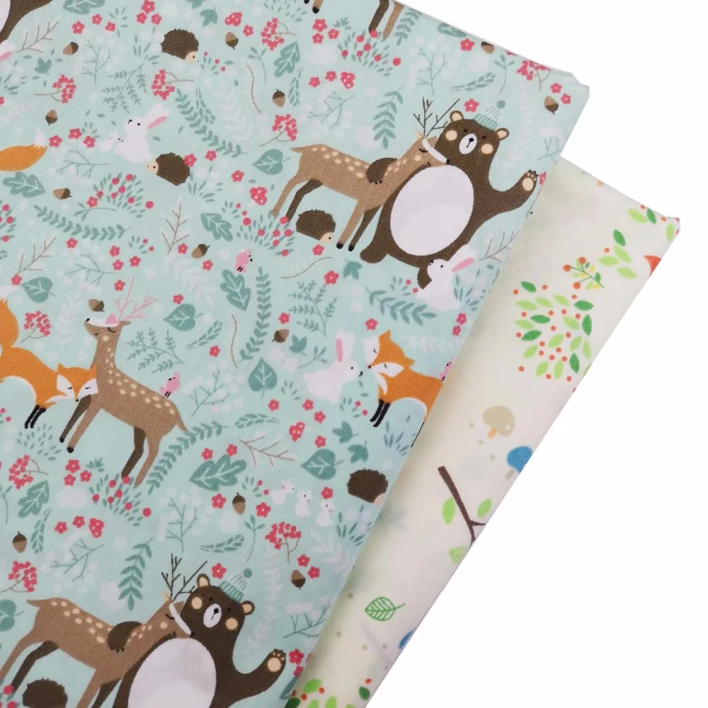 

Animal Fox 100% Cotton Fabric Diy Sewing Craft Bedding Home Decor Tecido Telas Para Crib Patchwork Doll Cloth Tissus au Metre