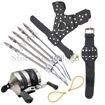 

Fish Hunting DIY Slingshot Slingshot Wristband Hand Rubber Band Stainless Steel Reel Slingshot Shooting Bow Set