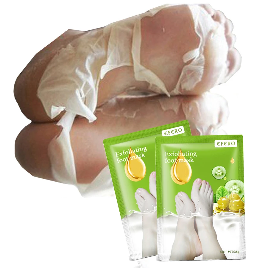 

4Pc=2Pair OliveExfoliating Foot Mask Peeling Foot Peel Mask Pedicure Socks Patch Feet Mak for Leg Feet Care Foot Scrub Skin Care