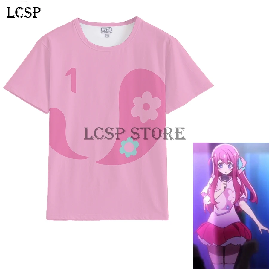 LCSP Japanese Anime ZOMBIE LAND SAGA Minamoto Sakura Cosplay Same Top T-shirt Costume Tee Clothes | Тематическая одежда и
