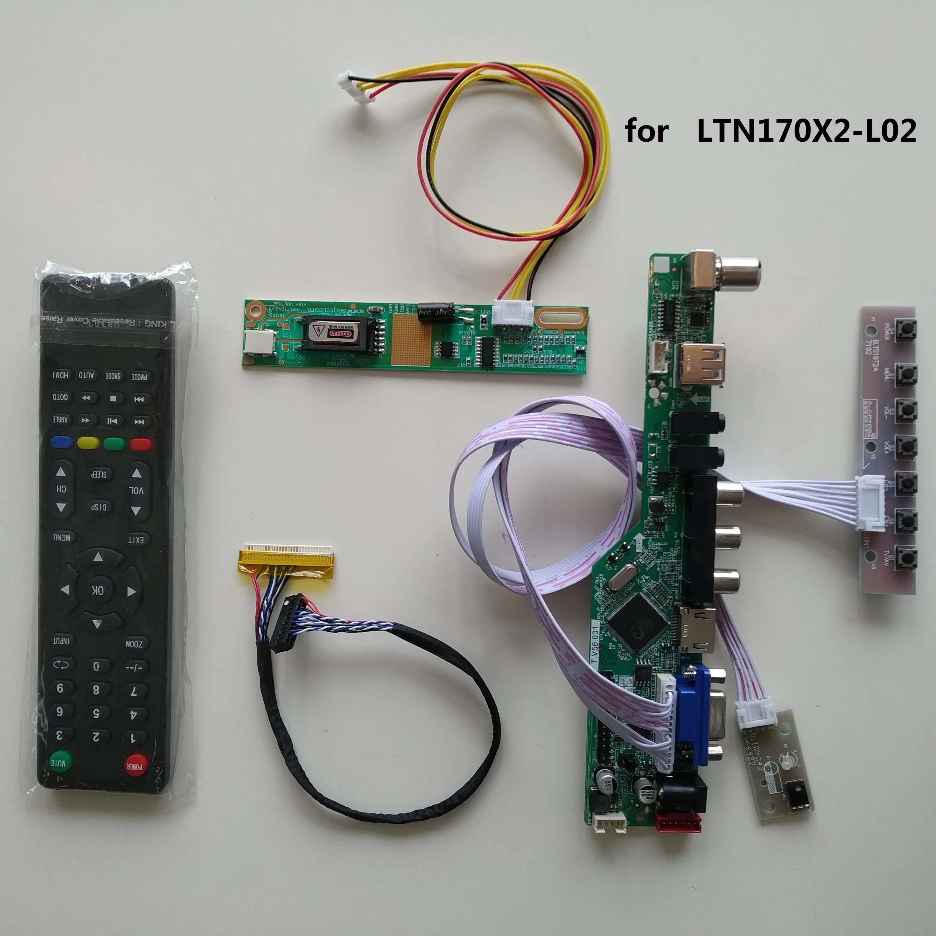  TV HDMI AV VGA USB RF LCD LED Controller Board Kit card DIY For 17.0
