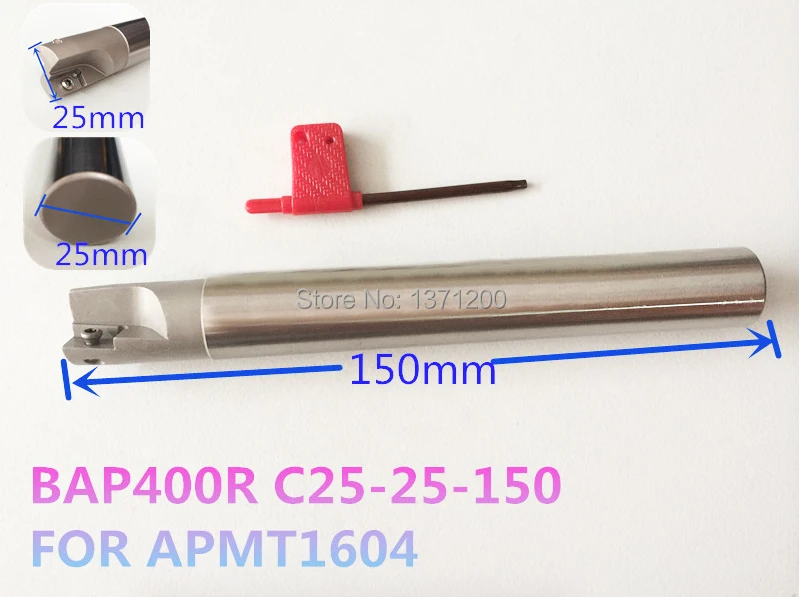 BAP400R C25-25-150-2T Face milling Indexable End Mill Cutter For APMT1604 APKT