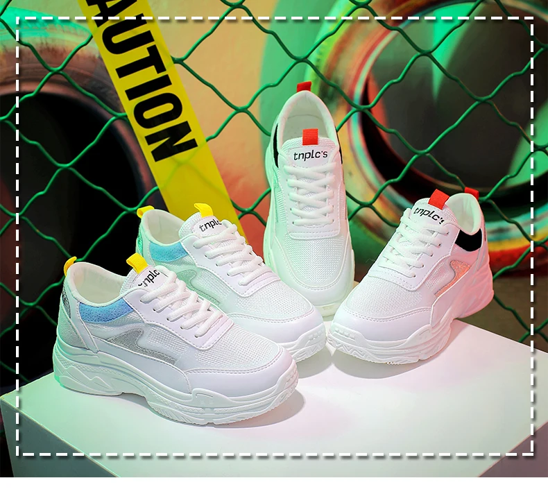 Fashion Sneakers Women Casual Shoes Breathable Flat Platform Ladies Shoes Tennis Lace Up Sport Women Vulcanize Shoes XZ64 (6)