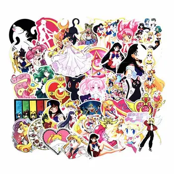 

75Pcs/pack Anime Sailor Moon Sticker Cartoon Girl Scrapbook Decor PVC Stationery Stickers School Office Supply