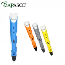 New Hot Sale BAPASCO 3D pen 1st generation with ABS filament 3D printing pen kids DIY Graffiti pen 3D doodle best christmas gift