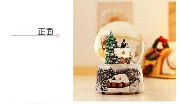 Christmas Gifts Glowing Christmas Snow House Crystal Ball Crafts Christmas Gifts