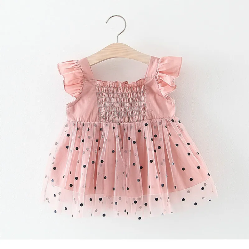 

Summer Baby Girl Dress Flutter Sleeve Toddler Dress Polka Dot Infant Dress Fashion Baby Clothing