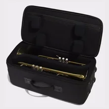 Деревянный Bb чехол для кларнета с красочным карманом в полоску