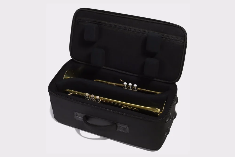 Wooden Bb Clarinet case with colorful stripe pocket Wooden Bb Clarinet case with colorful stripe pocket