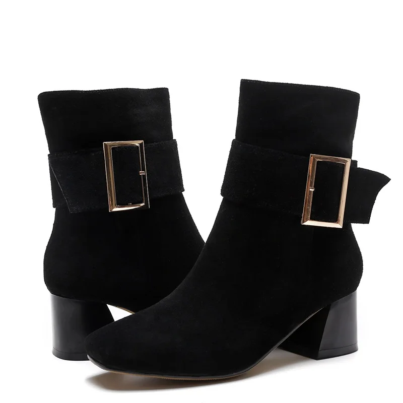 Suede angle boots VENCHALE 2017 Ankle high-end ank