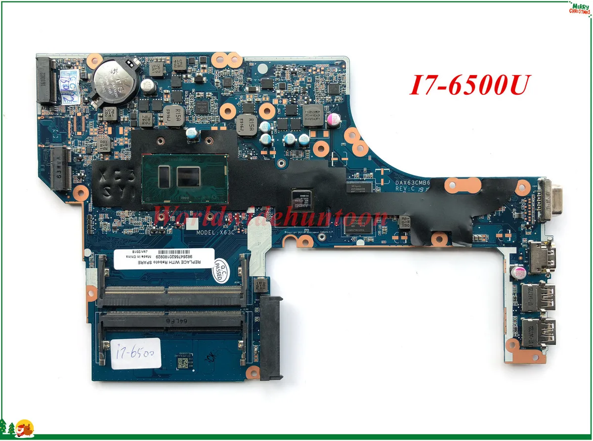 Высокое Качество MB DAX63CMB6C0 для hp Probook 450 G3 материнская плата для ноутбука SR2EZ I7-6500U 216-0864032 DDR4 протестирована