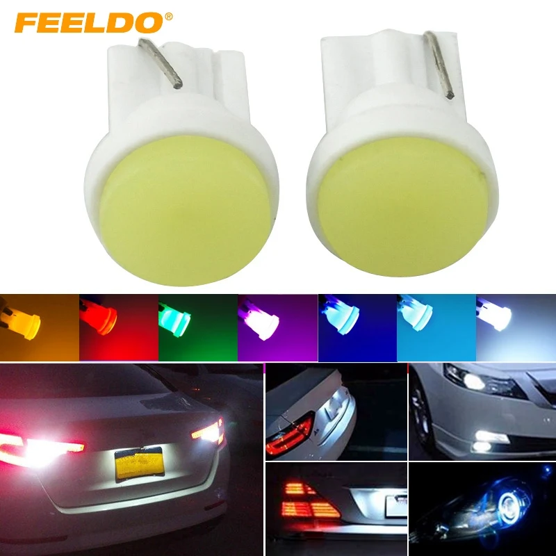 FEELDO 4 шт. автомобильный T10 194 COB W5W 6-LED клиновидная дверь боковая интерьерная лампа