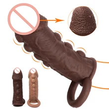 Magic Beads Granules Silicone Penis Sleeve for Men’s Liquid Silicone Male Cock Extender Dildo Enhancer Couples Orgasm Sex Toys