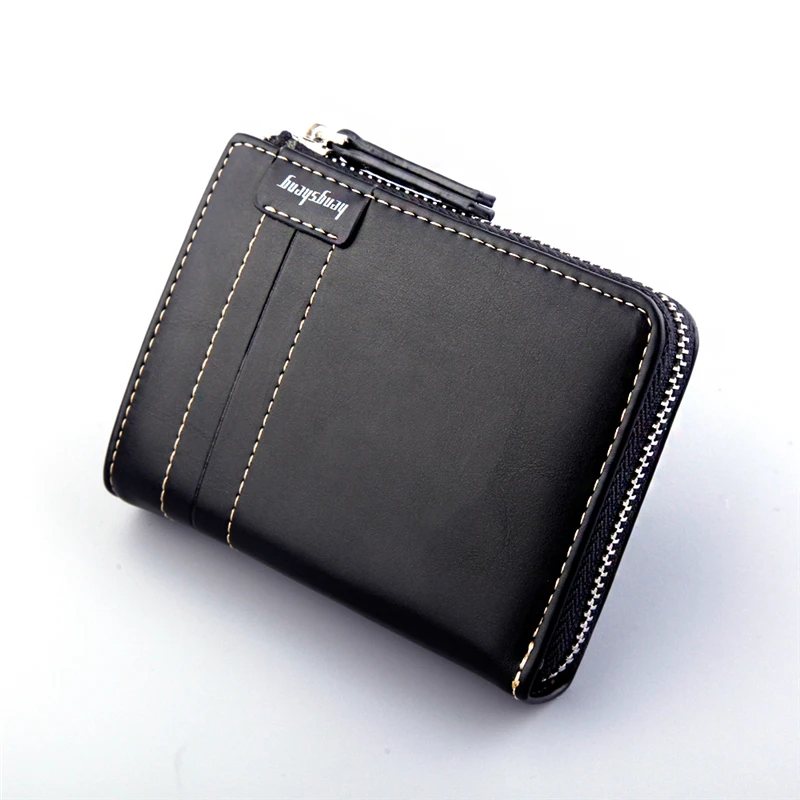 As Photo Shows Cartera Hombre для мужчин кожаный бумажник кредитной RFID Блокировка молния тонкий карман одноцветное Винтаж стиль высокое качество - Цвет: As Photo Shows