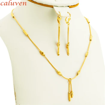 

African Jewelry Round Beads Gold Color Ethiopian Jewelry Sets Women Party Decoration Jewelry Indian