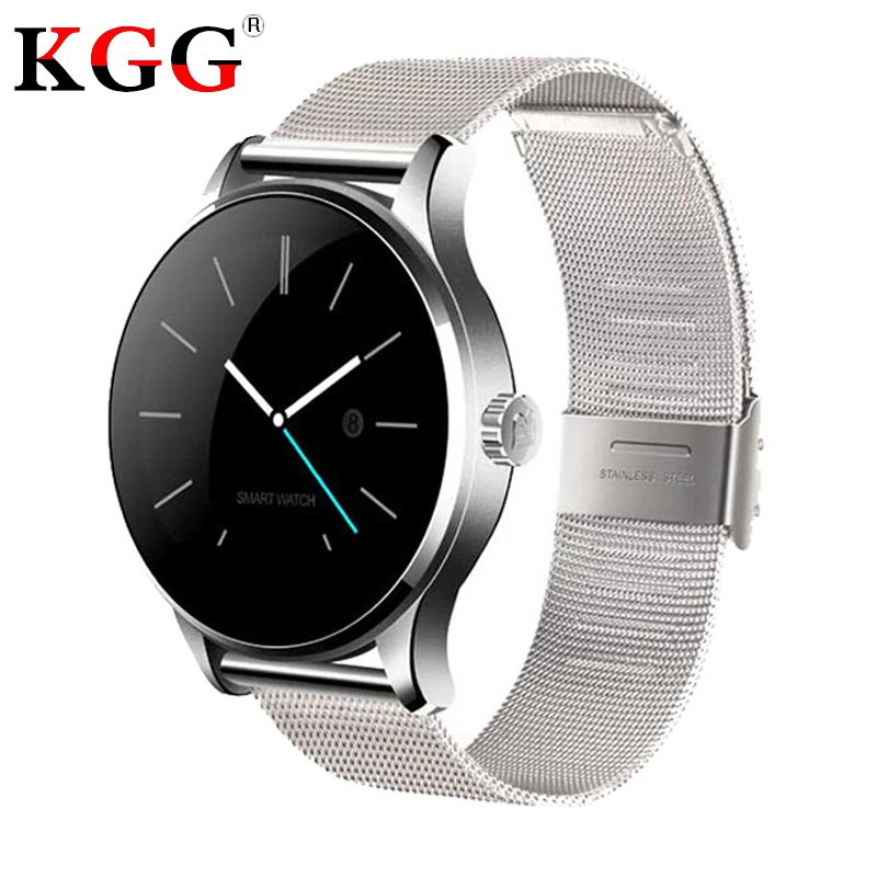 

K88H Smart Watch 1.22 Inch IPS Round Screen Support Sport Heart Rate Monitor Bluetooth SmartWatch For IOS Android