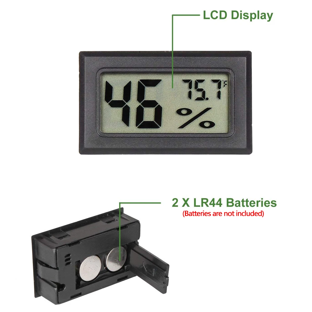 Цифровой мини-термометр с ЖК-дисплеем, измеритель влажности в помещении, гигрометр, датчик температуры и влажности
