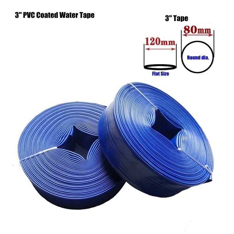 

Wholesale 20m/Roll 3" Plastic Coating Water Pipe Explosion-proof Soft Pipe Antifreeze Mine Slush Pumping PVC Coated Water Hose