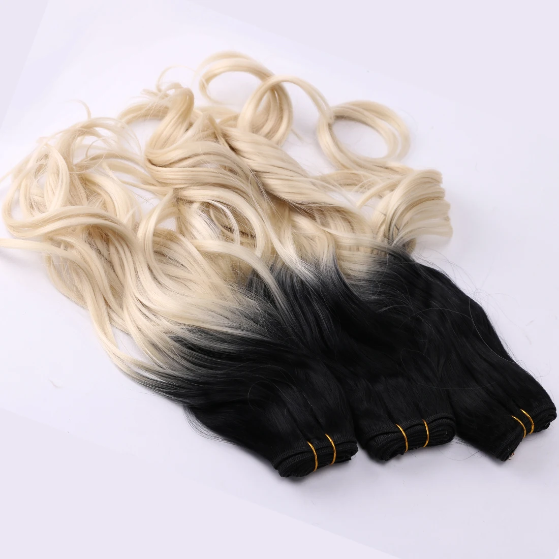 REYNA шиньон для волос двухтонный Омбре волнистые синтетические волосы удлинение переплет термостойкий пучок волос