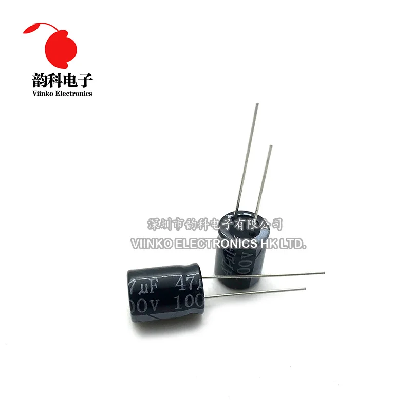 

20pcs 47UF 100V 10X13mm Electrolytic Capacitor 100V 47UF 10*13mm Aluminum Electrolytic Capacitor