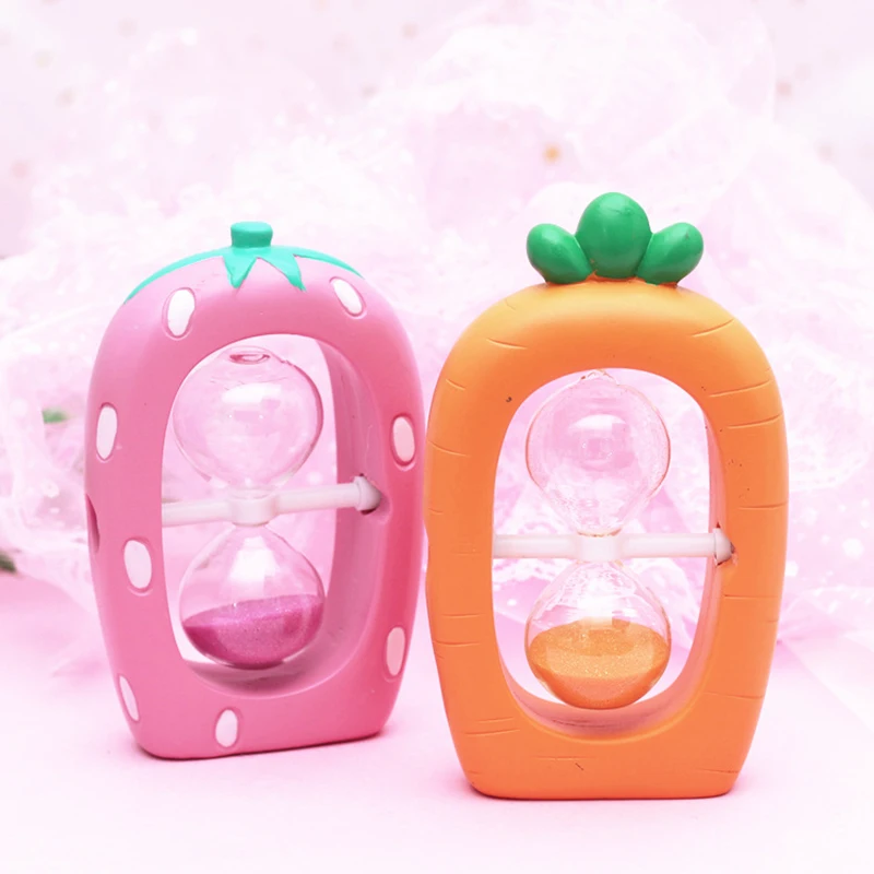 Cartoon Resin Hourglass Ornaments Fruit Shaped Sand Clock Decor Creative Timing Crafts Home Decoration Students Gifts | Дом и сад