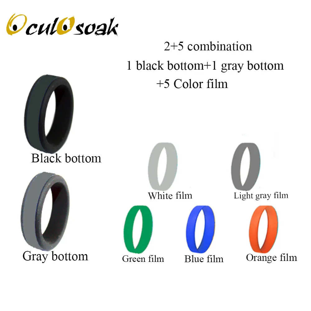 

8mm Silicone Ring Hypoallergenic Crossfit Flexible Sports Silicone Rings DIY Your Personality Rubber Finger Ring For Men Women