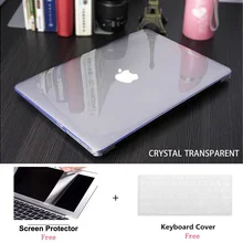 Кристальный чехол для ноутбука+ клавиатура для Apple Macbook Pro retina Touch Bar& ID Air13 Air11 12 13,3 15 15,4 дюймов жесткий чехол