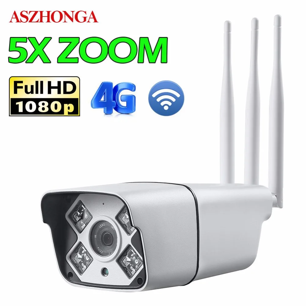

IP Camera 3G 4G SIM Card Wireless WI-FI 1080P HD Bullet 5X Zoom Outdoor Waterproof IR Night Vision 60M P2P CCTV Security Camera