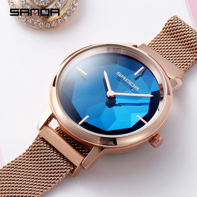 

Women Watches Luxury Fashion Rose Gold Bracelet Watch Women Creative Milan Magnet Quartz Wristwatches Ladies Top Brand reloj New