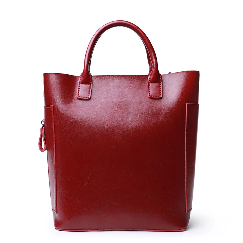 

LUODUN 2018 Avant-garde new leather bucket bag wild casual bag simple fashion diagonal shoulder bag leather ladies bag