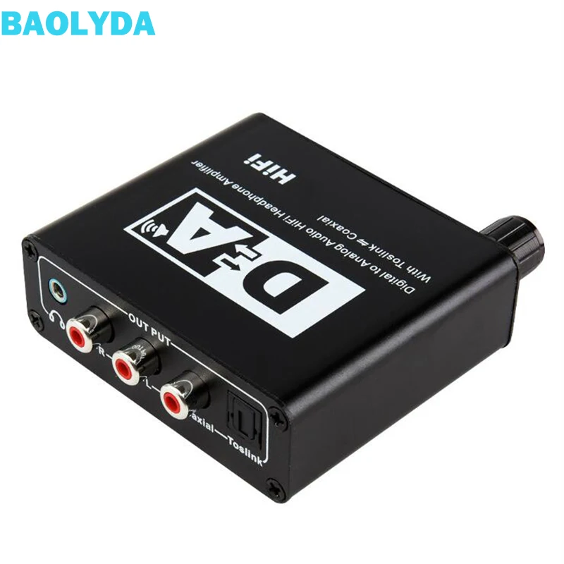 

Baolyda 3in1 Digital to Analog Audio Converter Optical Toslink Coaxial to Analog RCA L/R 3.5mm Jack Audio Adapter XBox HD DVD