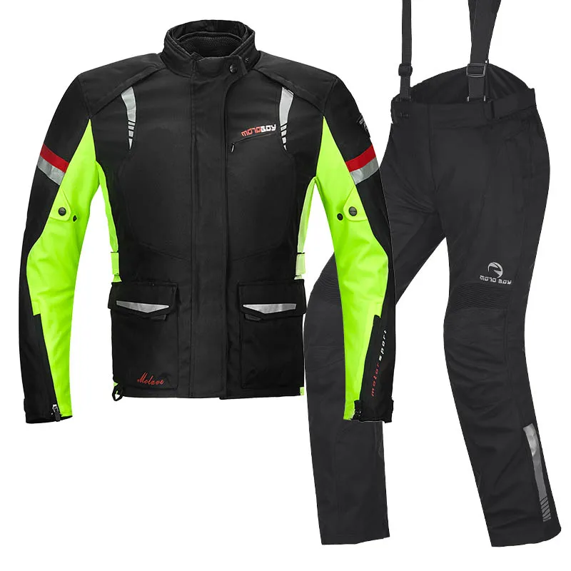 MOTOBOY женские водонепроницаемые мотоциклетные куртки для мотокросса защитные зимние пальто одежда Светоотражающие штаны дышащий теплый костюм - Цвет: 8