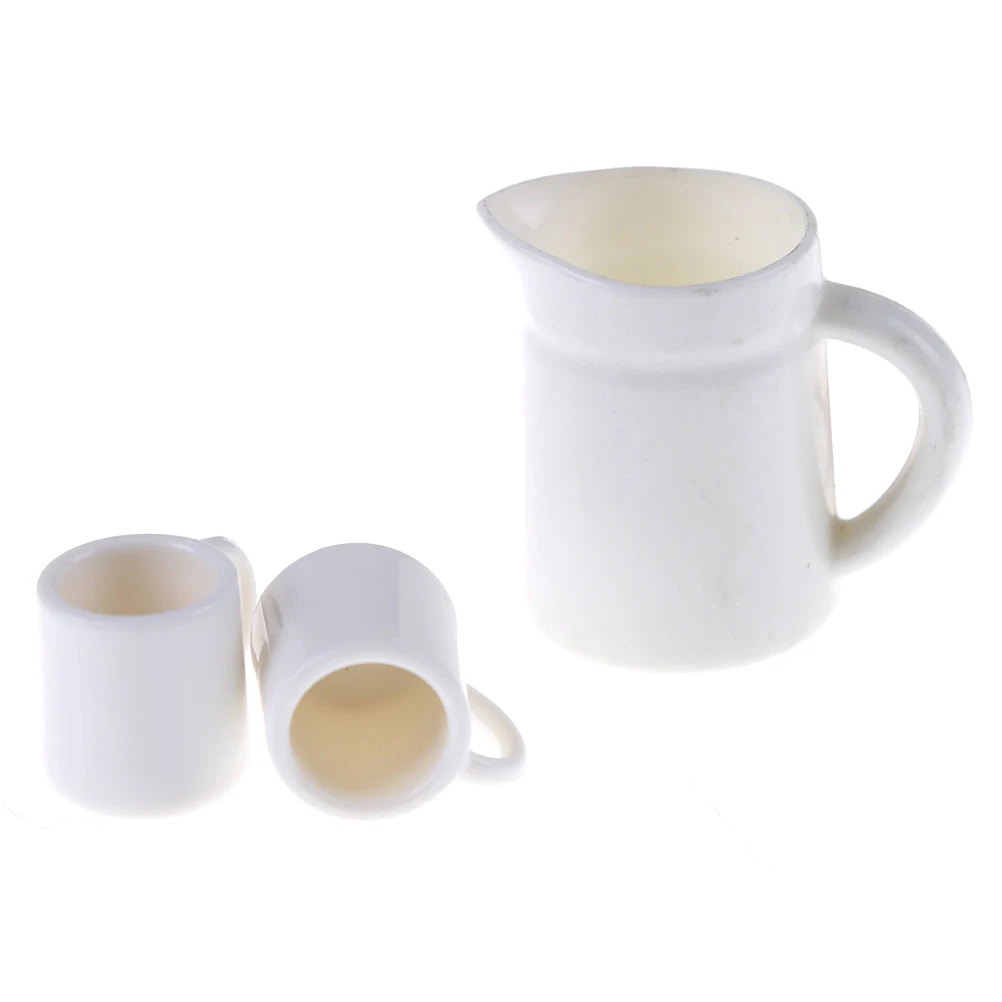 

1pcs 1/12 Dollhouse Miniature Kitchen Cups Set Dollhouse Kitchenware for Children Kid Plactic Coffee Tea Cups Kitchen Toys White