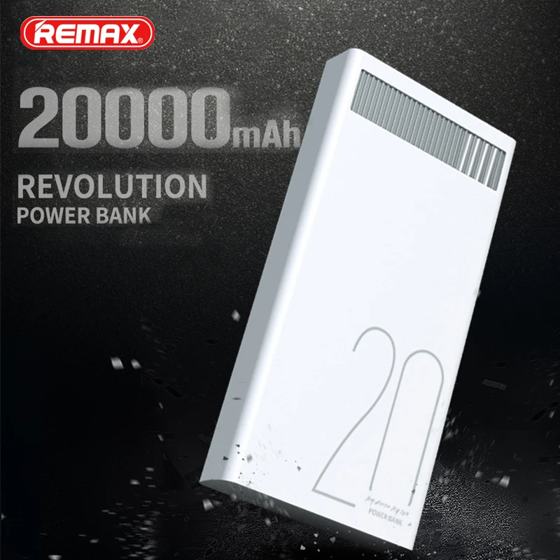 Remax RPL-58 Quick Charge 20000 мАч Pover Bank Dual USB быстрая зарядка портативные внешние аккумуляторы Универсальное зарядное устройство для мобильного телефона