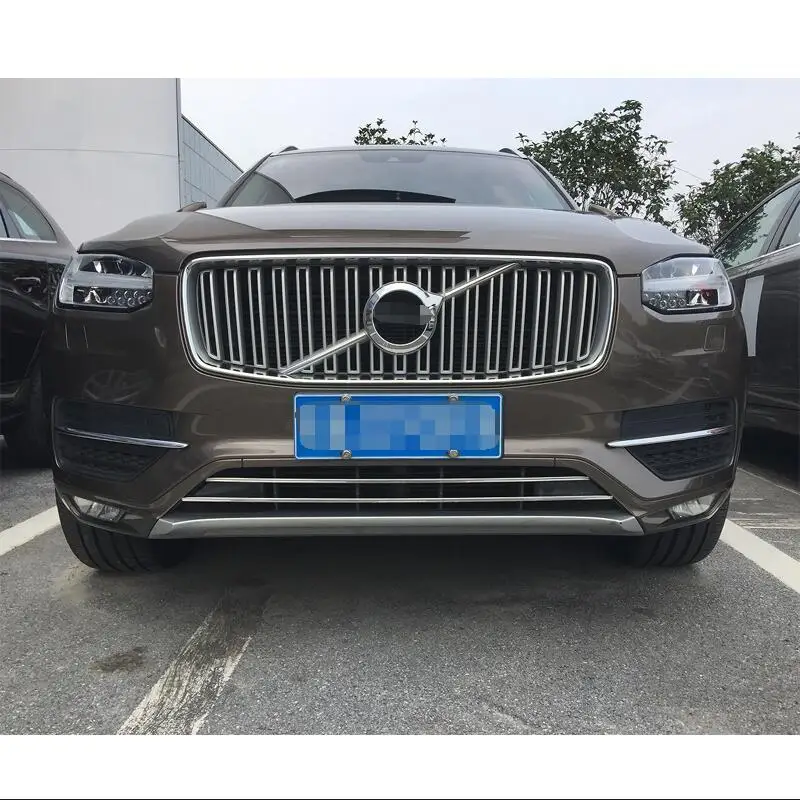 

For VOLVO XC90 2015 2016 2017 2018 Car Styling Front Bumper Bottom Mesh Grille Grill Lower Cover Trim Stainless Steel Sticker