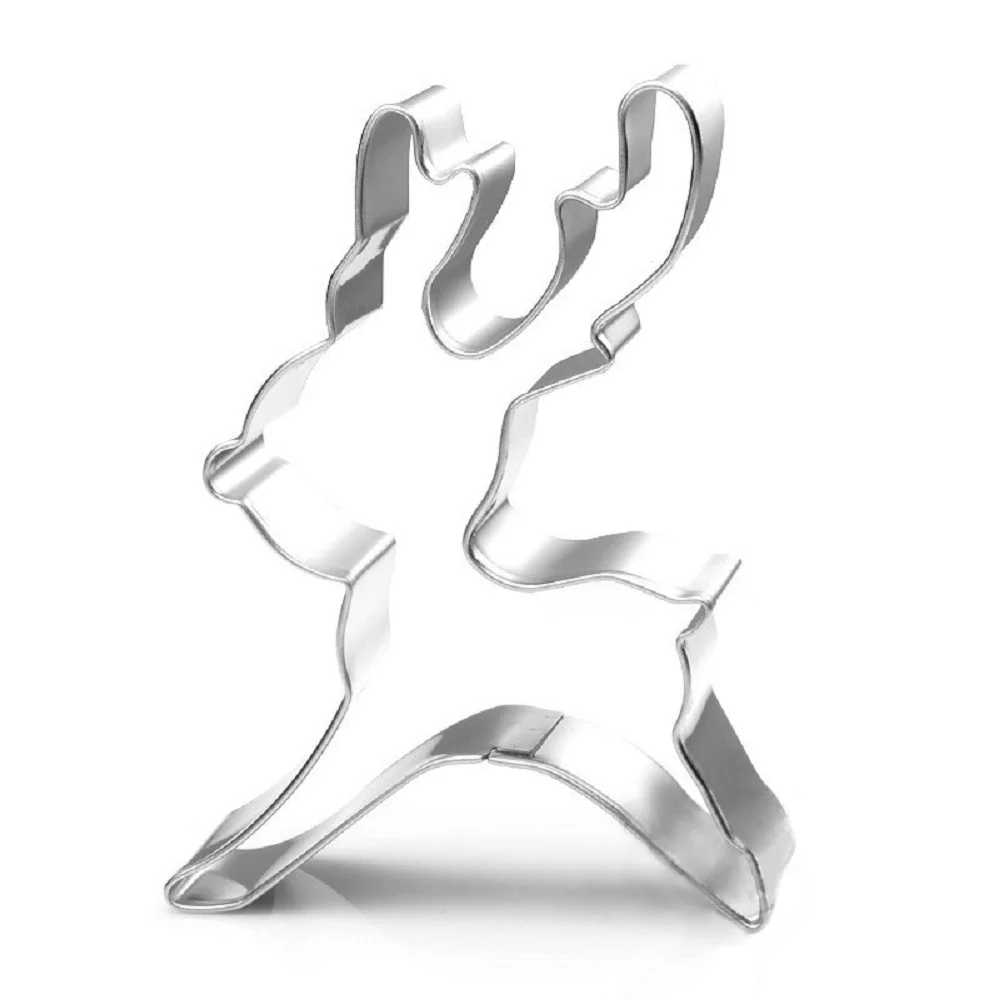 

1pc Christmas Reindeer Mold Metal Sugarcraft Cookie Cutter Fondant Cake Decor Biscuit Pastry Mould