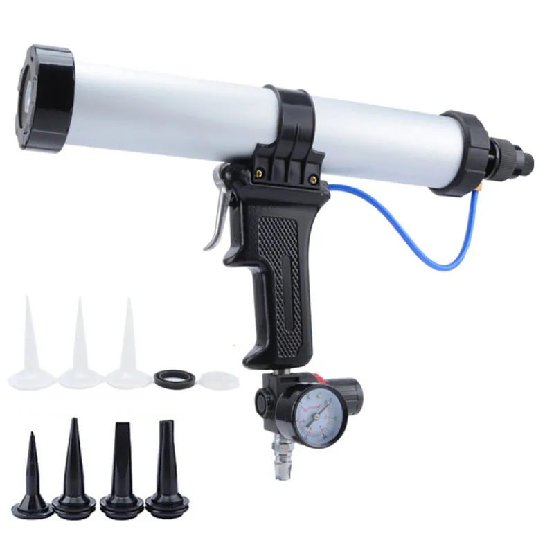 free shipping 400ml pneumatic glass glue gun speed adjustable air gluer