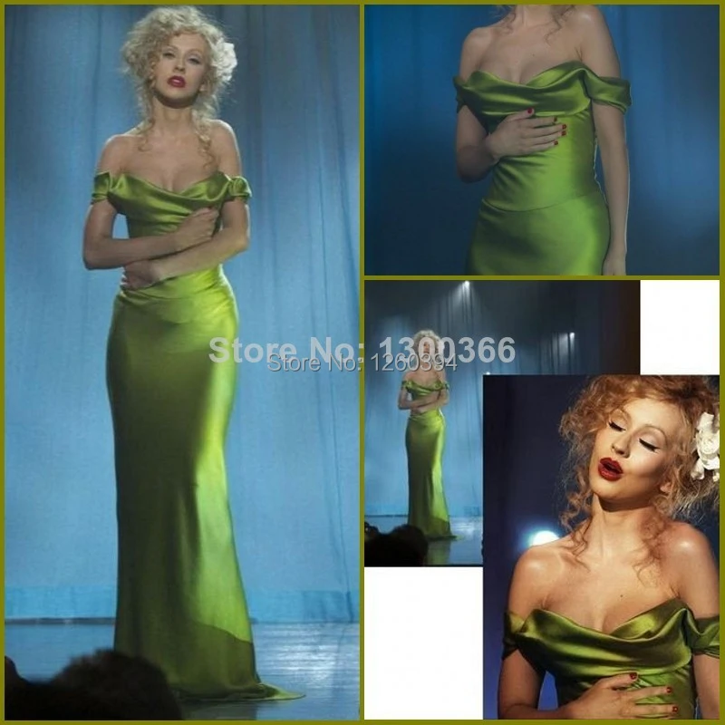 christina aguilera burlesque green dress