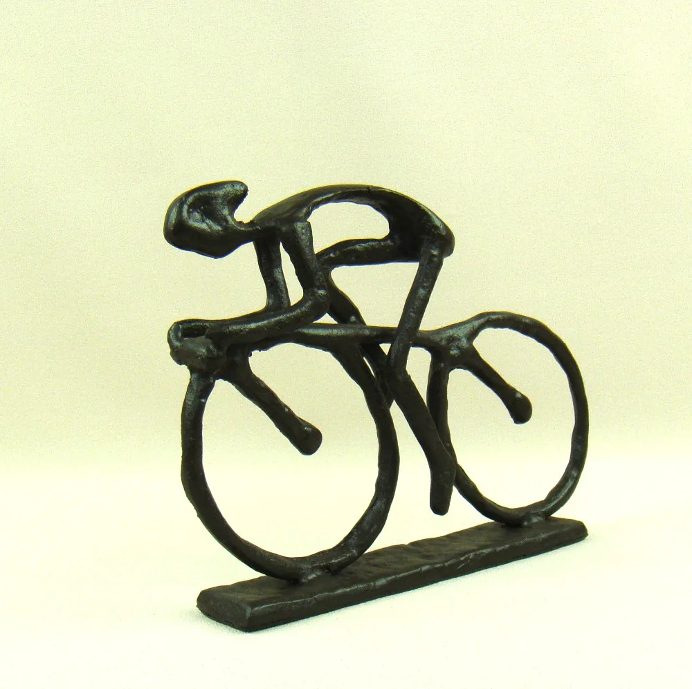Hierro fundido estatuilla ornamento de bicicleta de carreras ciclista trofeo vendedor del Reino Unido