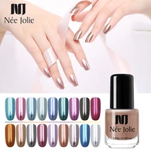 NEE JOLIE 17 цветов голографический лак довольно блестящее зеркало блеск пилка для ногтей металлический блеск лак для ногтей