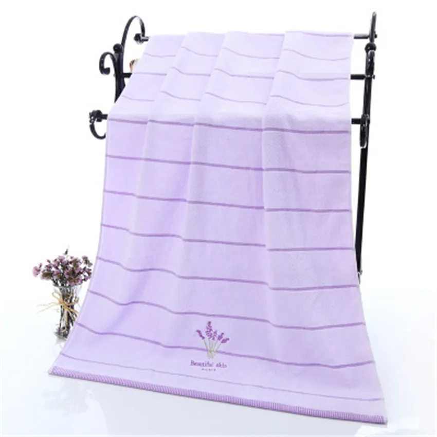 ZHUO MO 3pcs/Set 100% Cotton Lavender Towel Set One Piece 70*140cm Bath Towel Two Pieces 34*75cm Face Towels Gift Towel Set