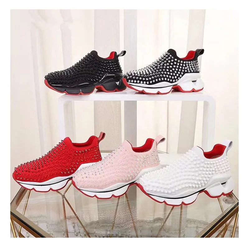 GCYFWJ Rivet Sneakers Woman Red Sneakers Spring Autumn Flats Non-slip Breathable Casuals Couple Shoes Zapatillas Rojas Mujer