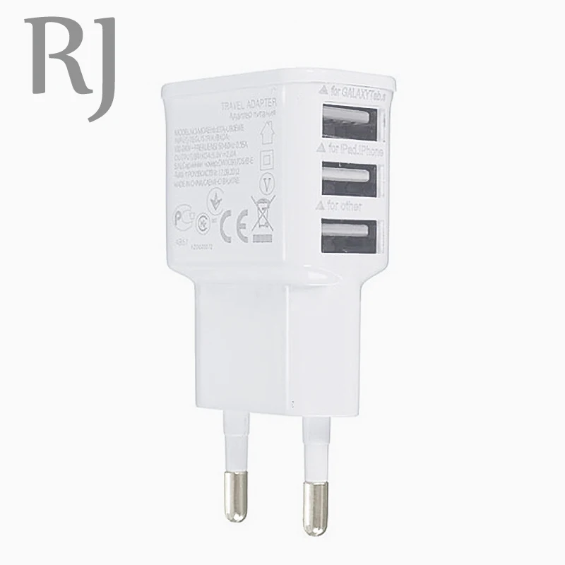 

5V 2.1A 3 Ports EU Plug USB Wall AC Charger Adapter For Samsung Galaxy S5 S4 S3 S2 Note 4 For Apple iPhones