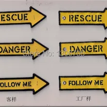 Опасность желтая стрелка авиации вышитые брелок самолет